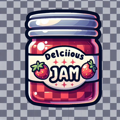 Jam.
Single Game Texture.  2d.  Blank background.  No shadows