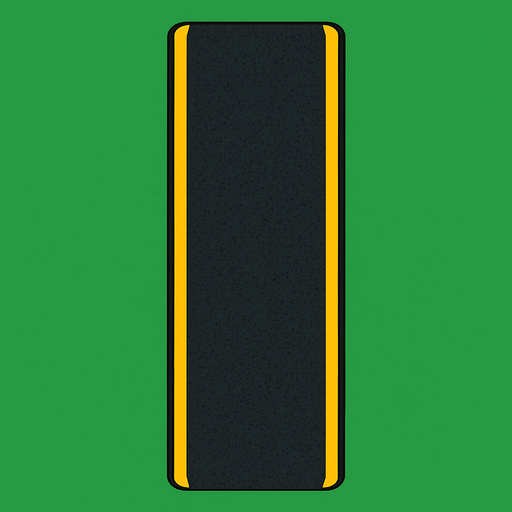 Tam olarak yukaridan gorunen seritsiz duz bir yol.
In-Game asset.  2d.  High contrast.  No shadows