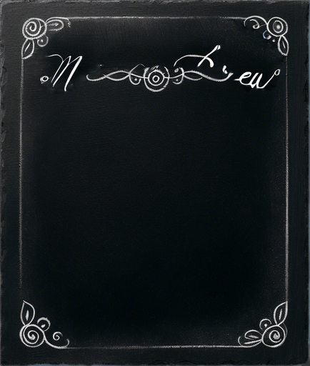 Text "NOVICE BREW" handwritten in white chalk