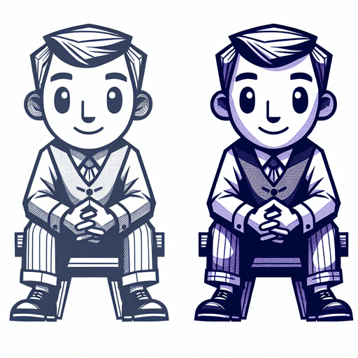 создать мультяшного сидячего персонажа.
Single Game Texture.  In-Game asset.  2d.  Blank background.  High contrast.  No shadows