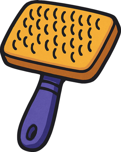 Dog groom brush.
In-Game asset.  2d.  High contrast.  No shadows