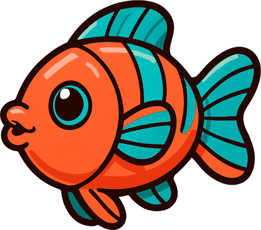 plasticFish.
In-Game asset.  2d.  High contrast.  No shadows