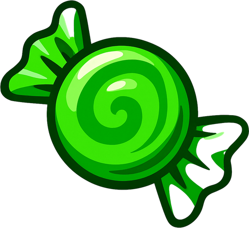 candy green.
In-Game asset.  2d.  High contrast.  No shadows