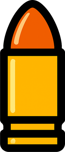 Bullet.
In-Game asset.  2d.  High contrast.  No shadows
