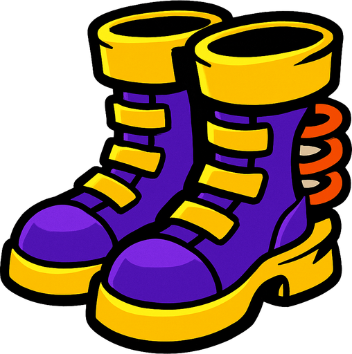 Botas de super salto.
In-Game asset.  2d.  High contrast.  No shadows