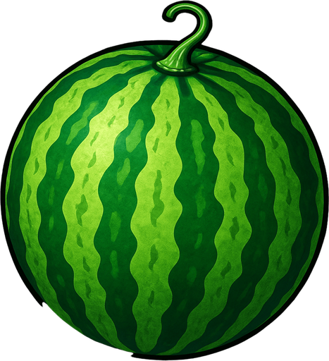 Watermelon.
In-Game asset.  2d.  High contrast.  No shadows. Realistic