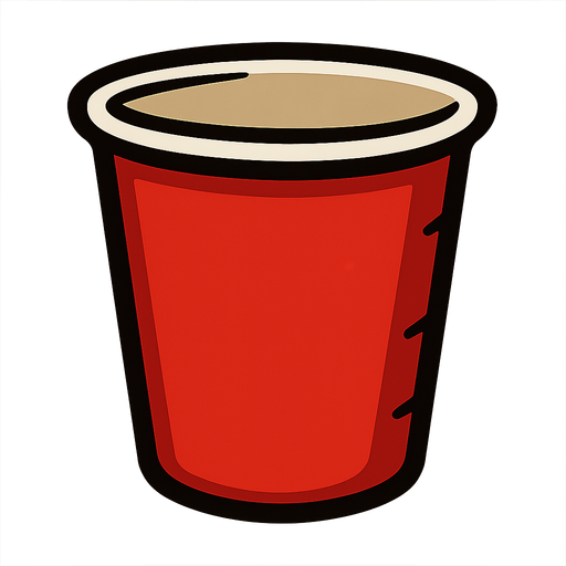 Red cup.
In-Game asset.  2d.  High contrast.  No shadows
