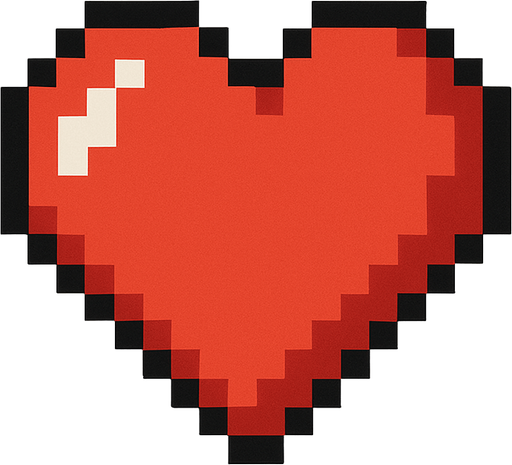 Pixelart healt thing. Simple.
In-Game asset.  2d.  High contrast.  No shadows