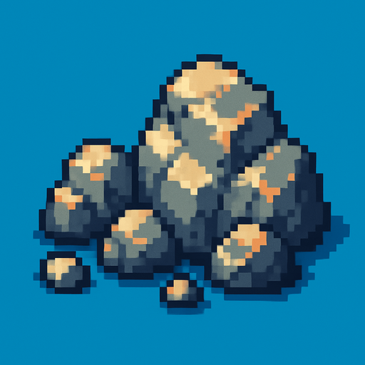 Rocas pixart.
In-Game asset.  2d.  High contrast.  No shadows