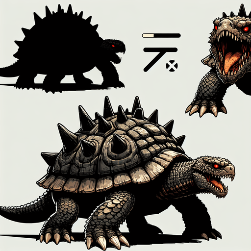 Enemy turtle for survival game
Single Game Texture. In-Game asset. 2d. Blank background. High contrast. No shadows.