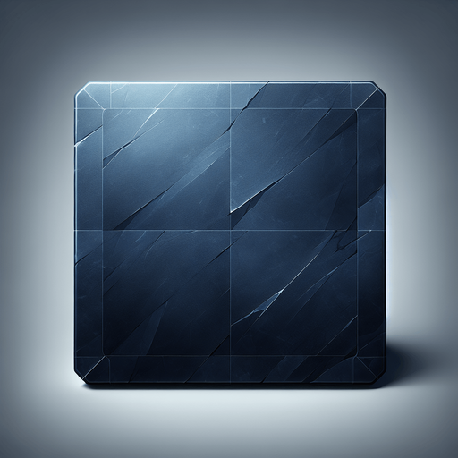 A quadratic polished dark blue marble slate. Front perspective with right angles.
Single Game Texture. In-Game asset. 2d. Blank background. High contrast. No shadows.