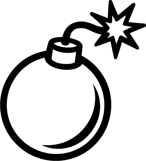 Bomba blanca.
In-Game asset.  2d.  High contrast.  No shadows