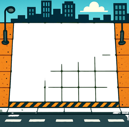 Tower defence grid background like plants vs zombies with a city theme.
In-Game asset.  2d.  High contrast.  No shadows