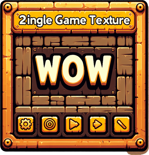 Single Game Texture. In-Game asset. 2d. Blank background. High contrast. No shadows. board panel. WOW text