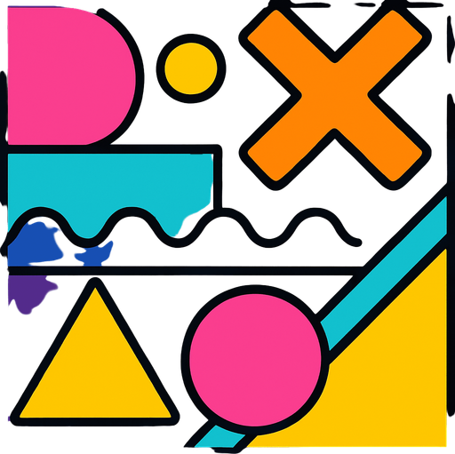 Shapes bg.
In-Game asset.  2d.  High contrast.  No shadows