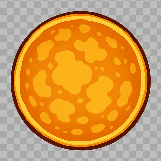 Golden pancake transparent transparent 2d 2d 2d 2d 2d 2d 2d topdown view topdown view topdown view.
In-Game asset.  2d.  High contrast.  No shadows