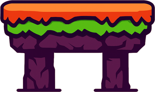 platform.
In-Game asset.  2d.  High contrast.  No shadows