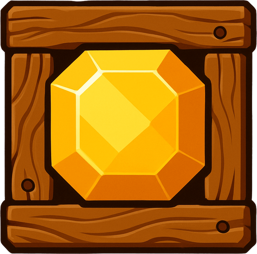make wood for blocked gem.
In-Game asset.  2d.  High contrast.  No shadows