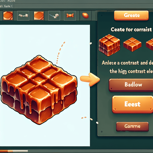 Toffee.
Single Game Texture. In-Game asset. 2d. Blank background. High contrast. No shadows.