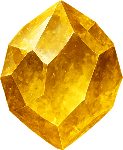 a yellow gem found from the caves of colorado make it realistic.
In-Game asset.  2d.  High contrast.  No shadows