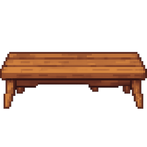 plank, pixelart. No background. Transparent background. Blank background. No shadows. 2d. In-Game asset. flat