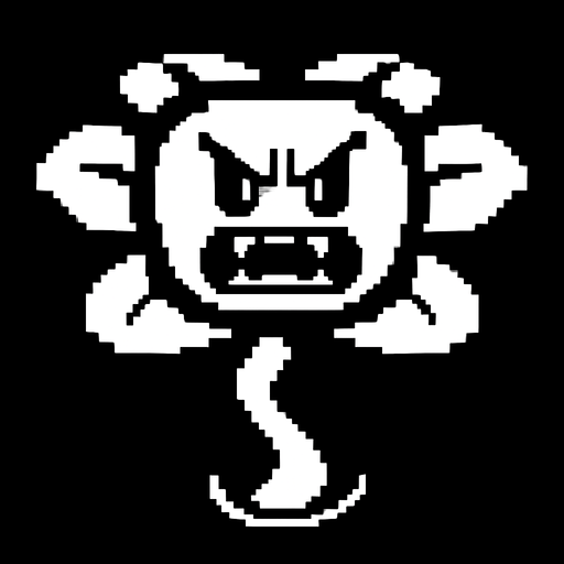 undertale flowy character angry.
In-Game asset.  2d.  High contrast.  No shadows. undertale game