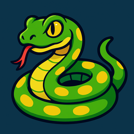Snake.
In-Game asset.  2d.  High contrast.  No shadows