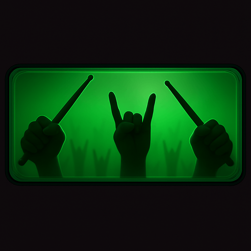 add drum sticks held on both sides