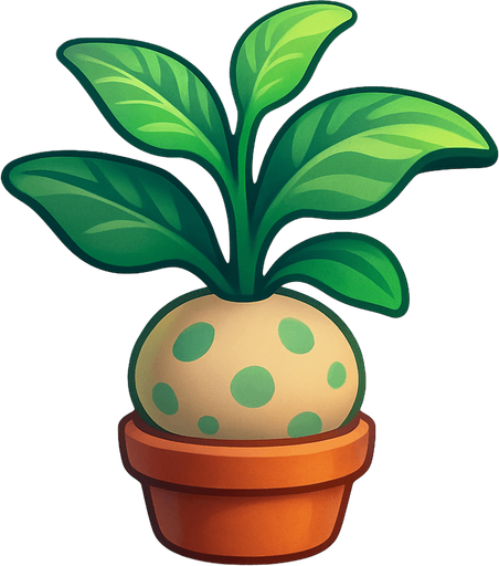 Modern App Store icon, high definition, square with rounded corners, for a game titled "Plant Creator Studio" and with the description "Create unique plants by mixing and matching different tops and bottoms in this creative sandbox game.". No text on icon!