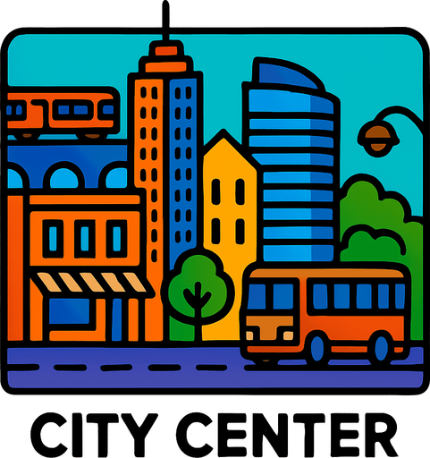 Citycenter.
In-Game asset.  2d.  High contrast.  No shadows