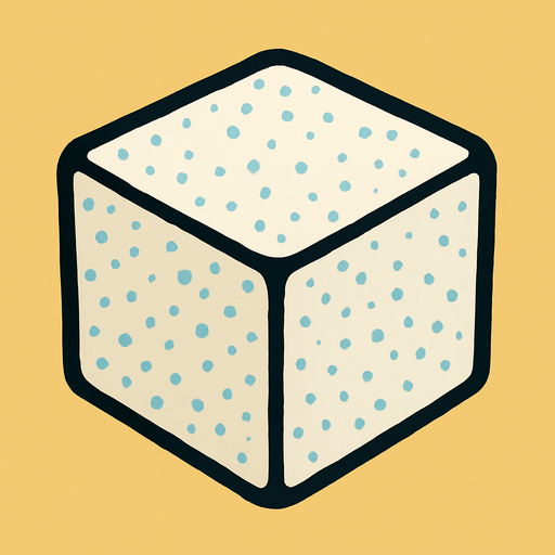 sugar cube.
In-Game asset.  2d.  High contrast.  No shadows