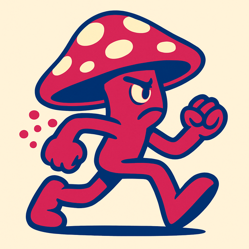 sporeRunner image.
2d.  High contrast.  No shadows