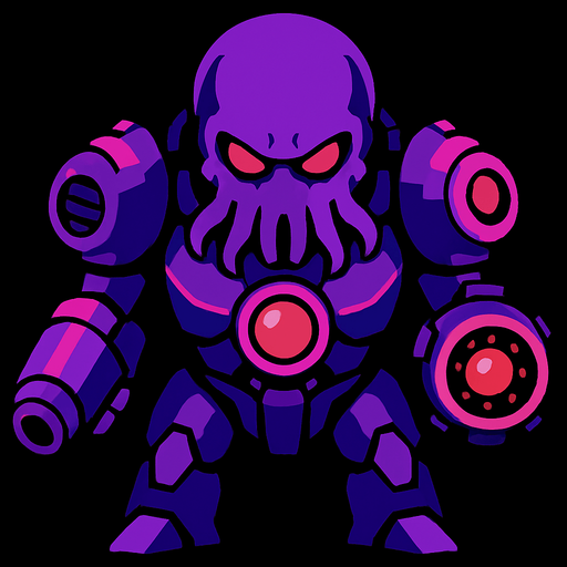 Boss espacial.
In-Game asset.  2d.  High contrast.  No shadows