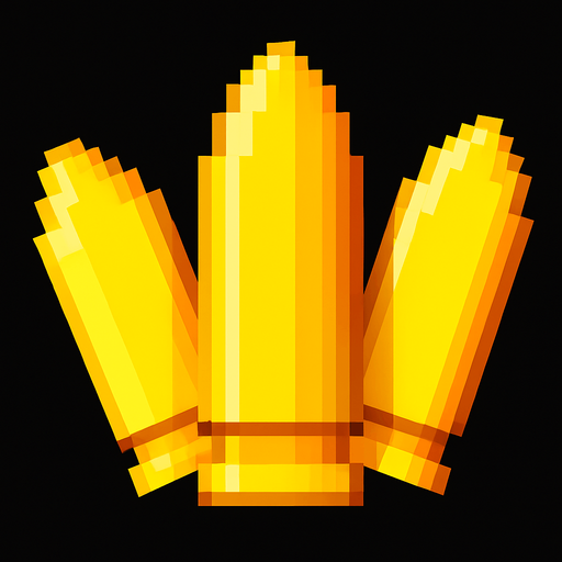 make it so that there are 3 bullets, the one on the left inclined diagonally to the left, the one in the middle forward and the one on the right  inclined diagonally to the right