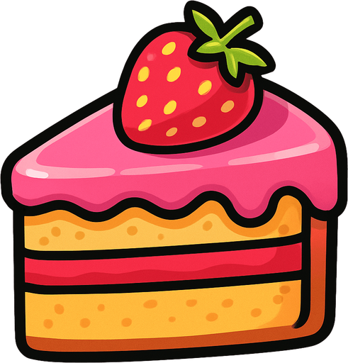 cake.
In-Game asset.  2d.  High contrast.  No shadows