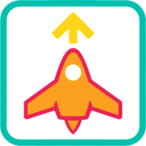 A power-up logo for spaceships.
In-Game asset.  2d.  High contrast.  No shadows