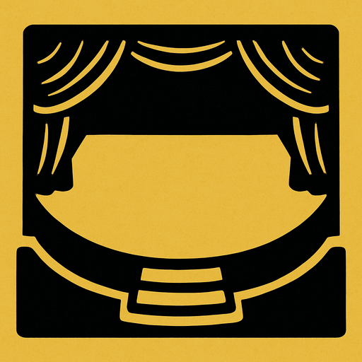 Topdown stageplay design no instruments or crowd, only the base.
In-Game asset.  2d.  High contrast.  No shadows