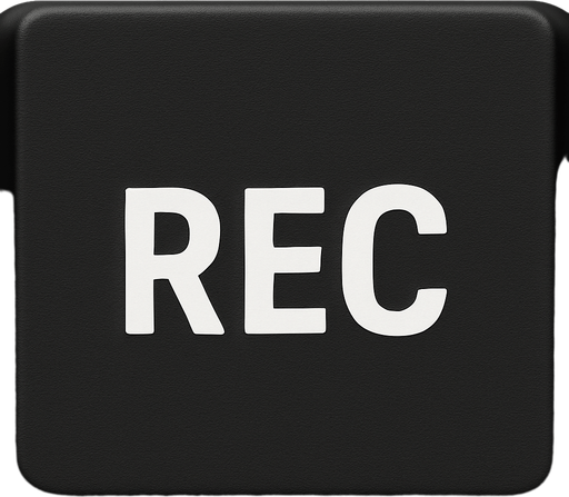 REPLACE ARROW WITH WHITE REC text