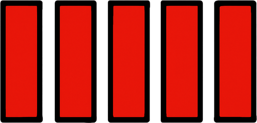 long quadrilateral simple red blocks.
In-Game asset.  2d.  High contrast.  No shadows