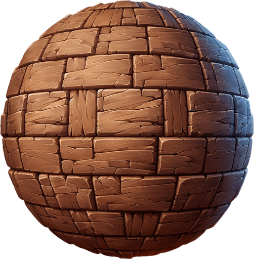 Looks like a brick or wood with shadowing..
Single Game Texture.  In-Game asset.  2d.  Blank background.  High contrast.  No shadows