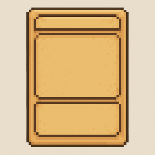 Make empty pixel art game card. #f3d296 color.
In-Game asset.  2d.  High quality.  No shadows