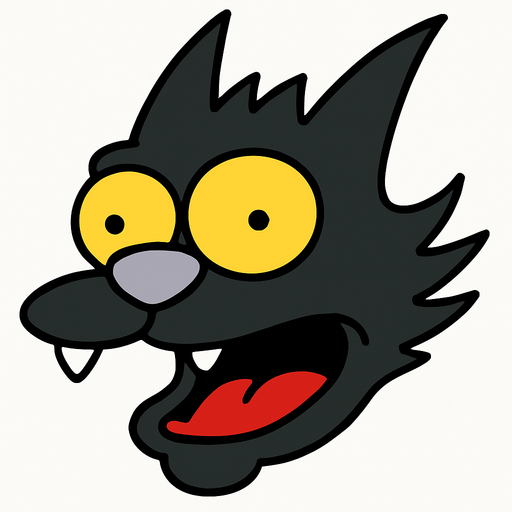 Scratchy's head.
In-Game asset.  2d.  High contrast.  No shadows. Simpsons