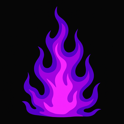 Mor ateş.
In-Game asset.  2d.  High contrast.  No shadows