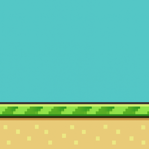 flappy bird ground.
In-Game asset.  2d.  High contrast.  No shadows. pixel art. suitable for looping