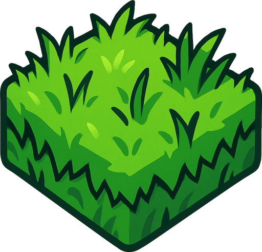 grass square.
In-Game asset.  2d.  High contrast.  No shadows
