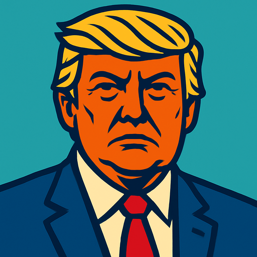 Donald Trump.
In-Game asset.  2d.  High contrast.  No shadows