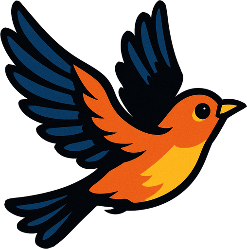 uçan kuş.
In-Game asset.  2d.  High contrast.  No shadows