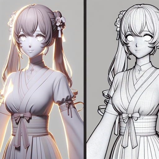 A beautiful woman in a anime style with no eye, no eyebrow and no mouth.
Single Game Texture. In-Game asset. 2d. Blank background. High contrast. No shadows.