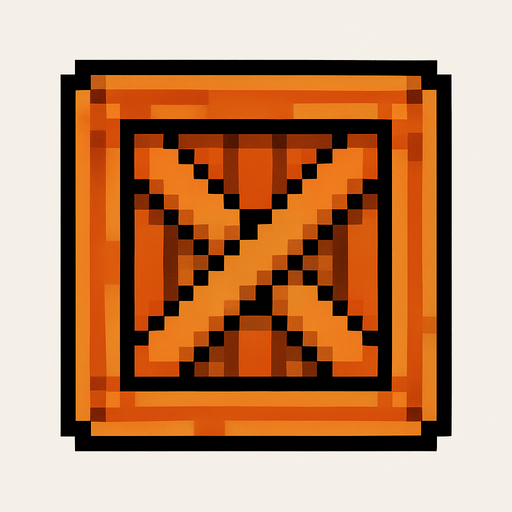 box.
In-Game asset.  2d.  High contrast.  No shadows. pixel art