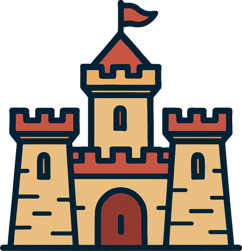 castle.
In-Game asset.  2d.  High contrast.  No shadows